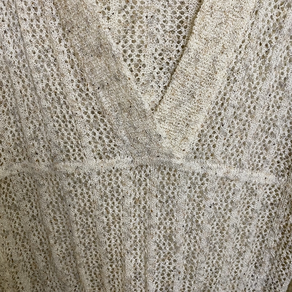 Cleo + Golf Women's V-neck Pull-over Hooded Sweater Open Knit Design - Picture 5 of 10